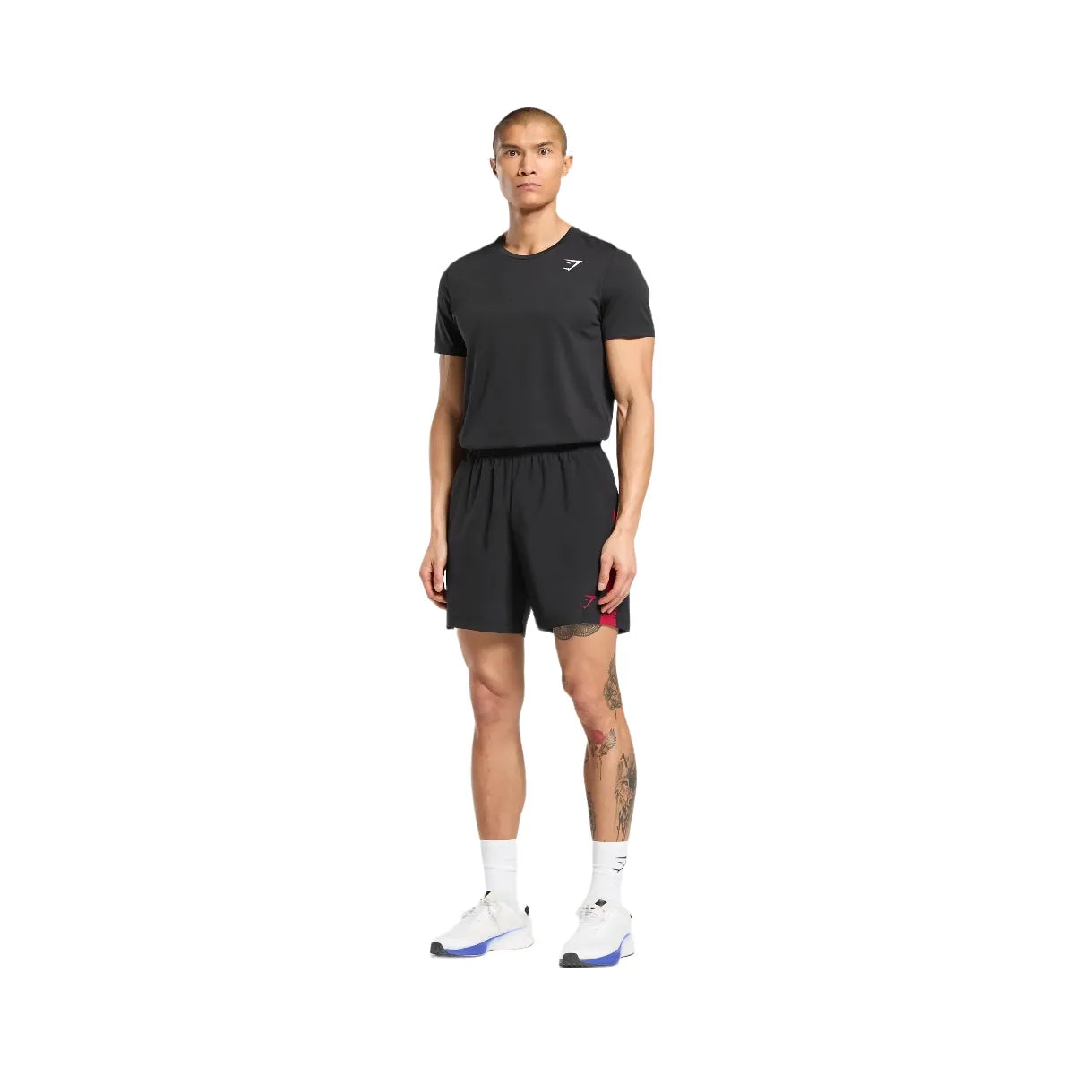Gymshark Sport 7" Shorts - Black/Conditioning Red