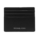Michael Kors Cooper Pebbled Leather Tall Card Case Black