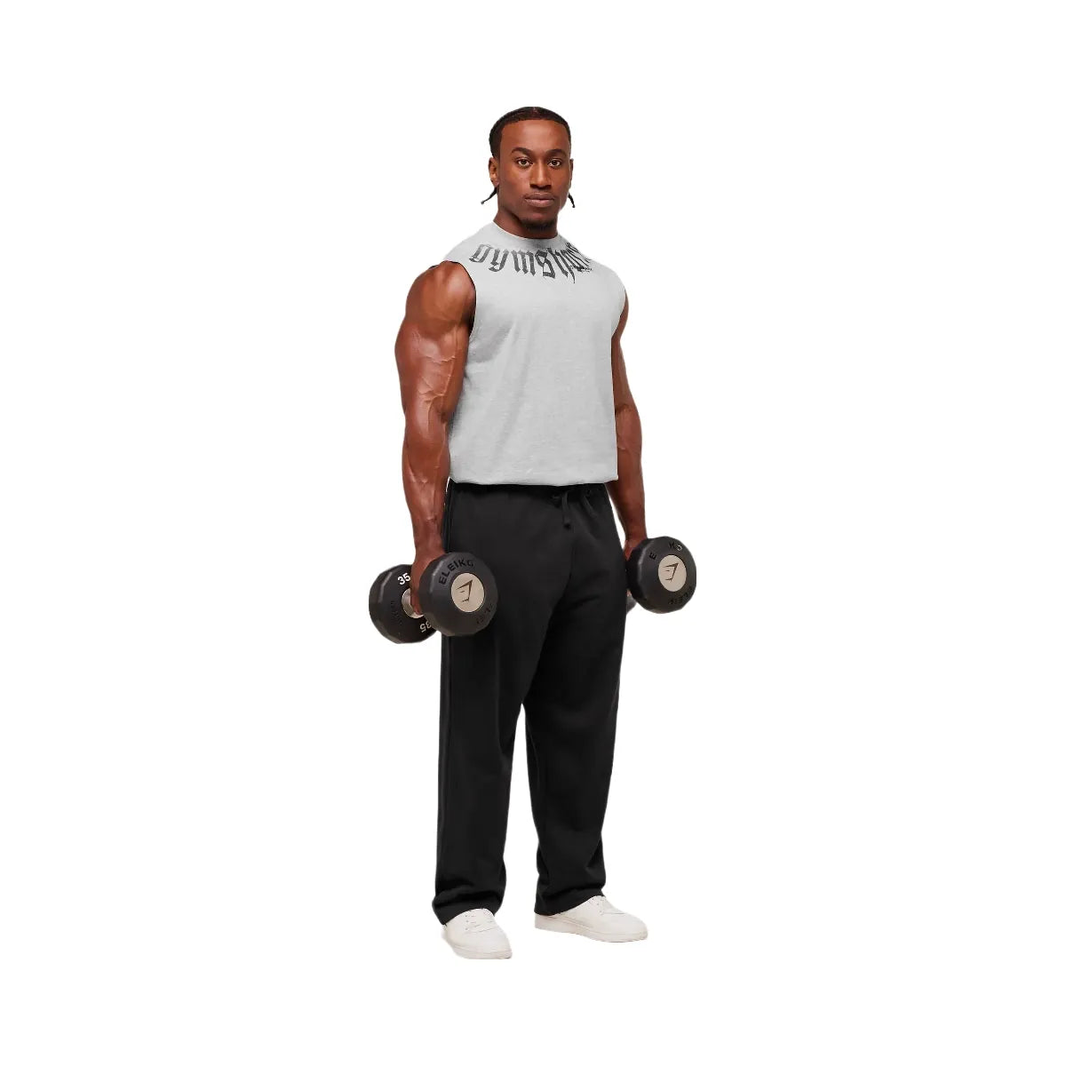Gymshark Fade Graphic Tank - Light Grey Core Marl