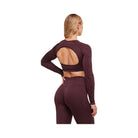 Gymshark Adapt Animal Long Sleeve Crop Top - Cherry Purple/Reset Pink