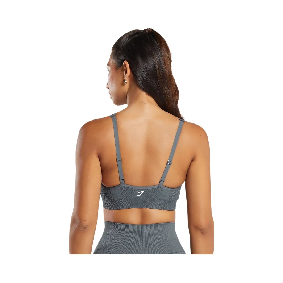 Gymshark Vital V Neck Sports Bra - Strong Grey Marl