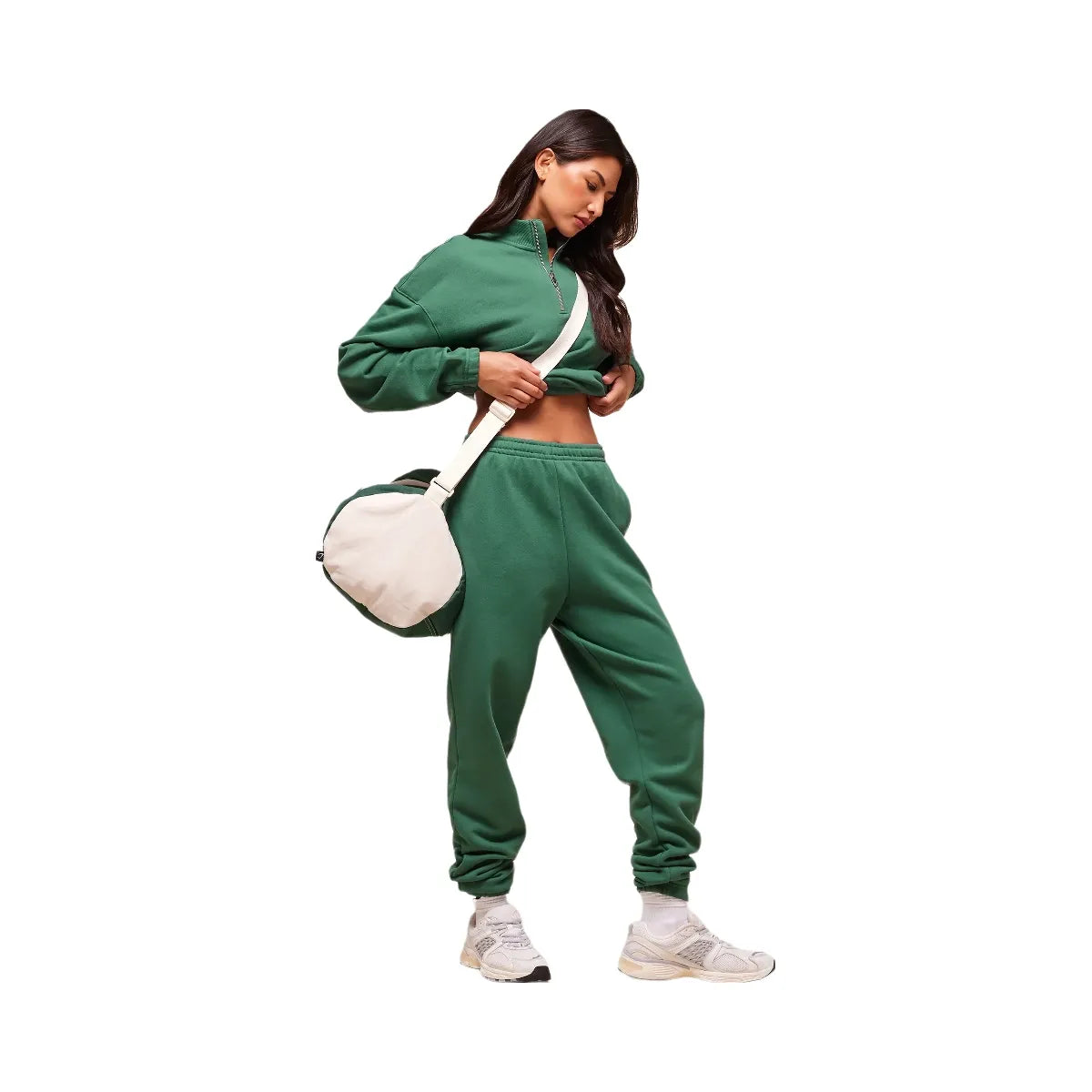 Gymshark Rest Day Sweats 2.0 1/4 Zip Pullover - Lift Green