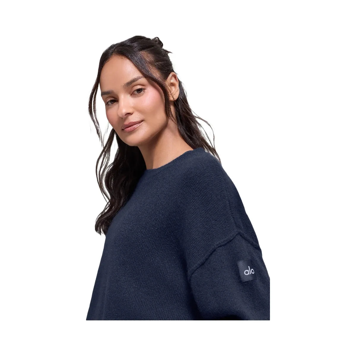 Alo Unisex Wool Cashmere New Class Crewneck Sweater - Navy