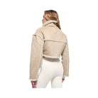 Alo Women's Faux Shearling Snowfall Cropped Jacket - Woodland Tan