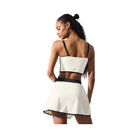Alo Women's Airbrush Streamlined Bra Tank - Ivory/Black