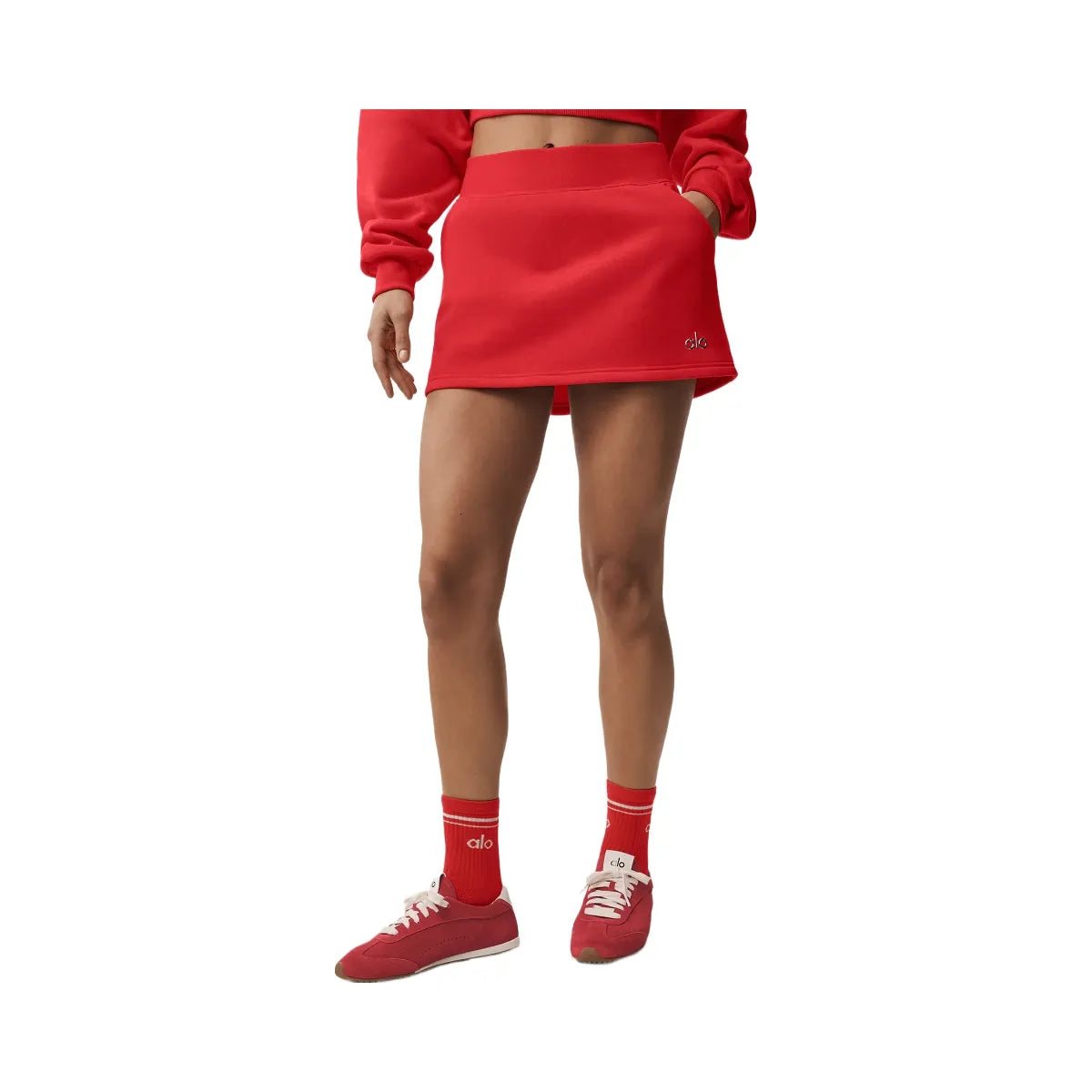 Alo Women's Accolade Skirt - Bright Red