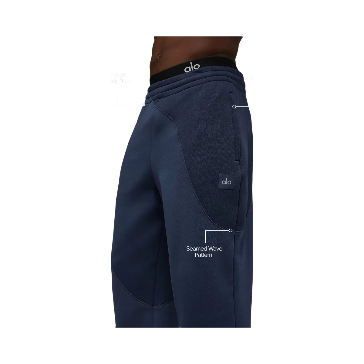 Alo Men's Make Waves Sweatpant - Navy Tonal