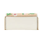 Kate Spade Phoebe Straw Turnlock Wallet on chain Natural Multi
