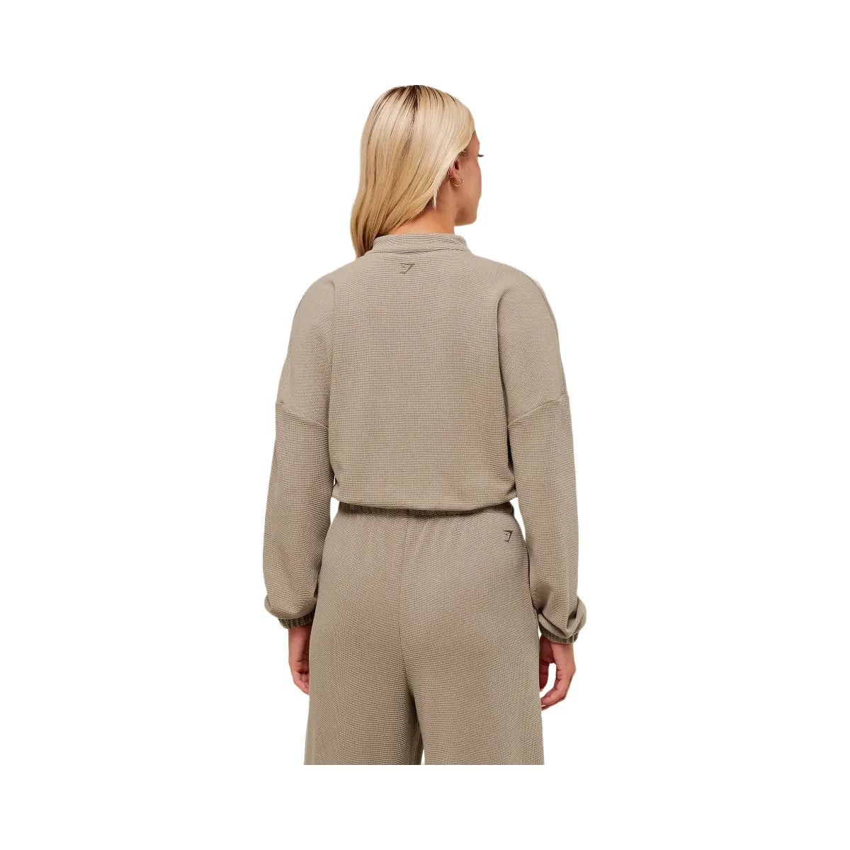 Gymshark Waffle Midi Zip Up Jacket - Lifestyle Brown