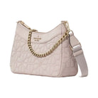 Kate Spade Flower Quilted Fabric Convertible Crossbody Cozy Grey