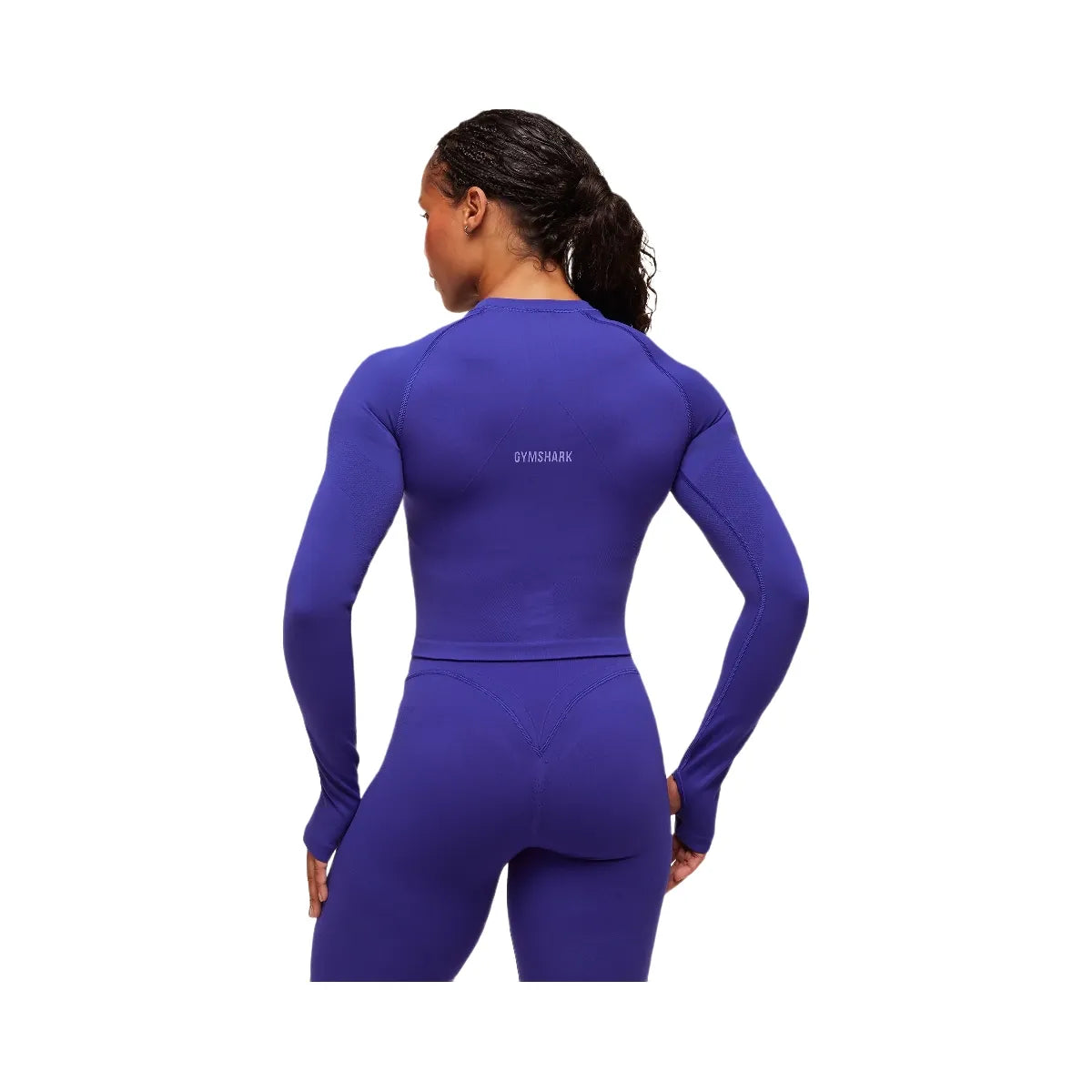 Gymshark Activate Long Sleeve Crop Top - Cobalt Purple