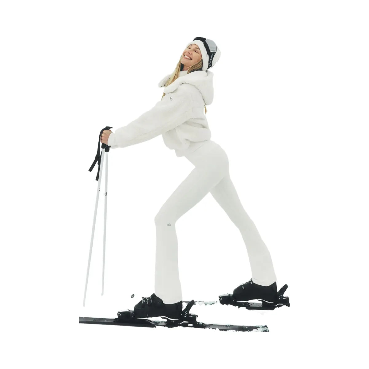 Alo Women's Airbrush High-Waist Bootcut Legging - Ivory