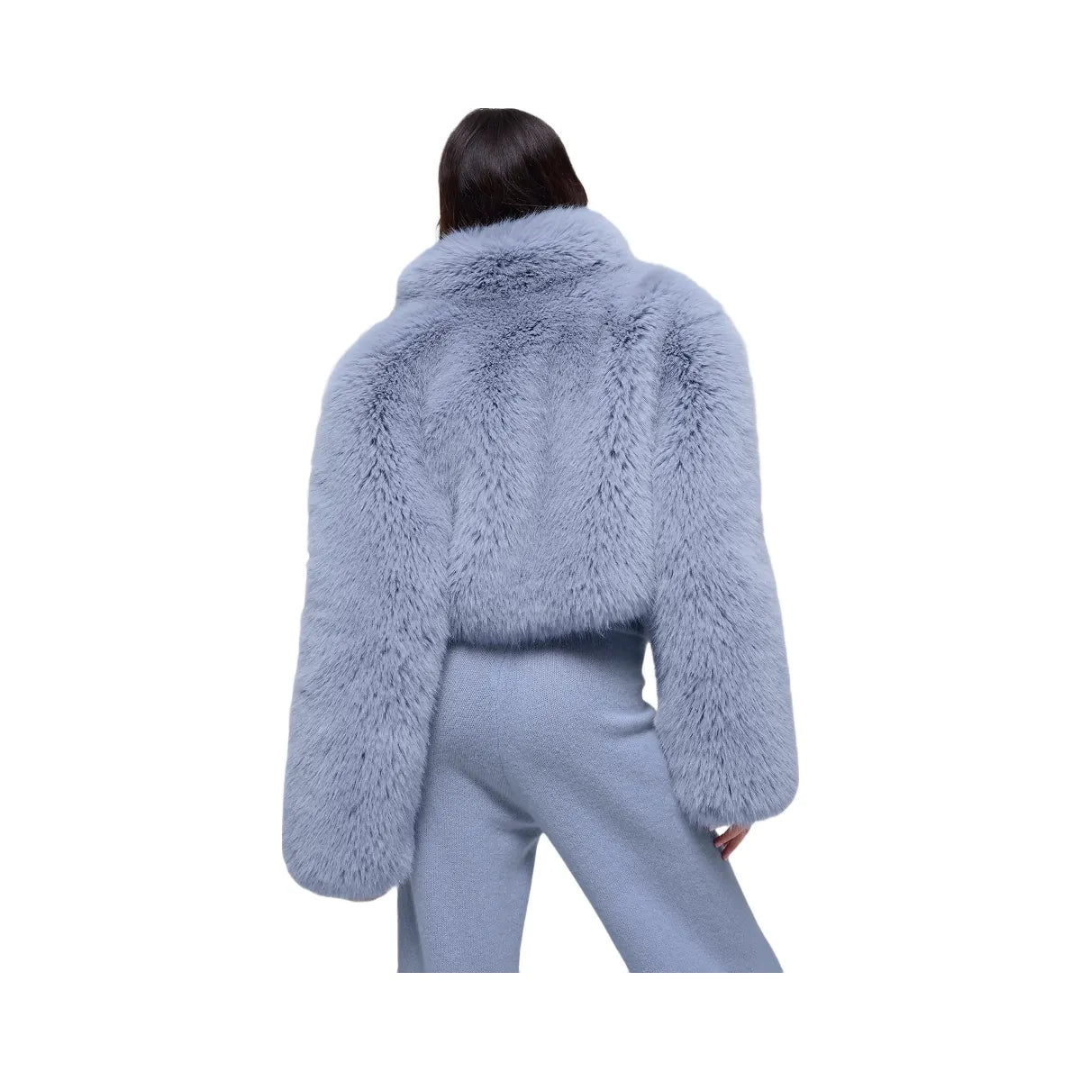 Alo Women's Opulent Faux Fur Cropped Jacket - Winter Frost