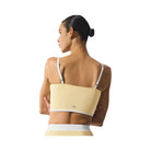 Alo Women's Airbrush Streamlined Bra Tank - Warm Butter/White