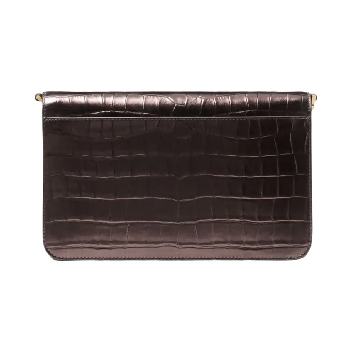 Kate Spade Madison Croc Embossed Willow Medium Convertible Crossbody Hot Fudge