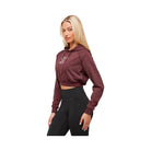 Gymshark Lifting Club 2012 Graphic Cropped Hoodie - Rich Maroon/Wash