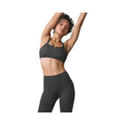Alo Women's Pinstripe Jacquard Captivate Bra - Anthracite/Black