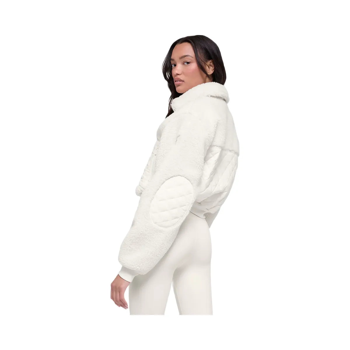 Alo Women's Sherpa Edge Bomber - Ivory