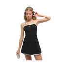 Alo Women's Ribbed Sweater Knit Highline Dress - Black/White