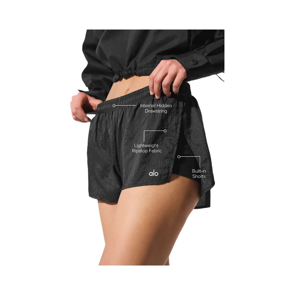 Alo Women's Game Time Short - Black