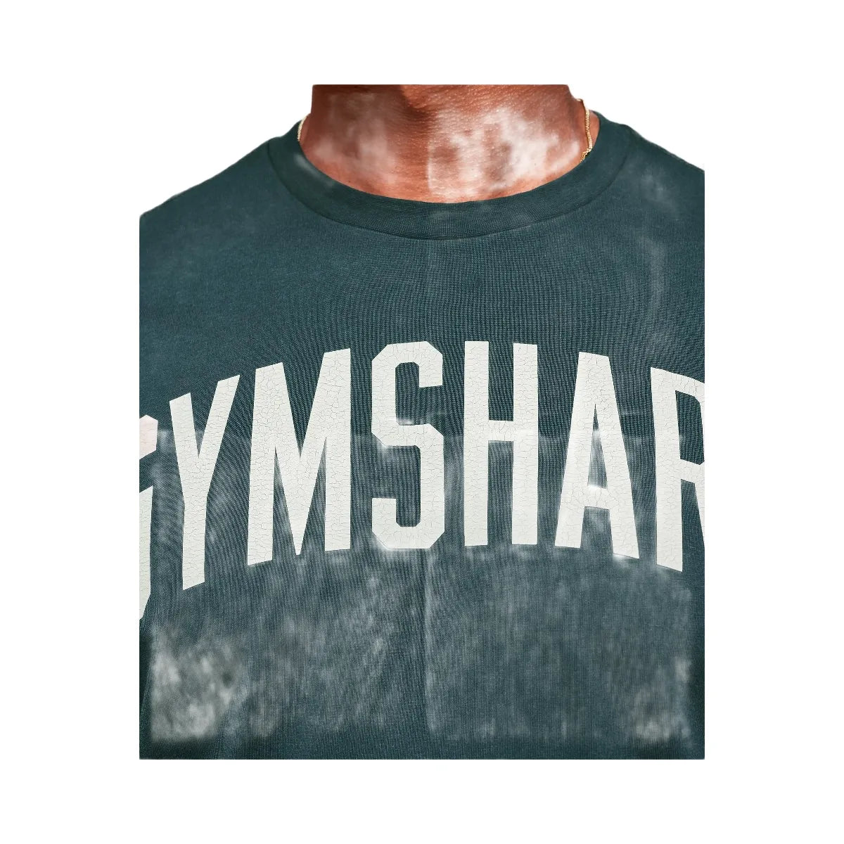 Gymshark Worn Graphic Long Sleeve T-Shirt - Deep Petrol Blue