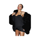 Alo Women's Opulent Faux Fur Statement Jacket - Black