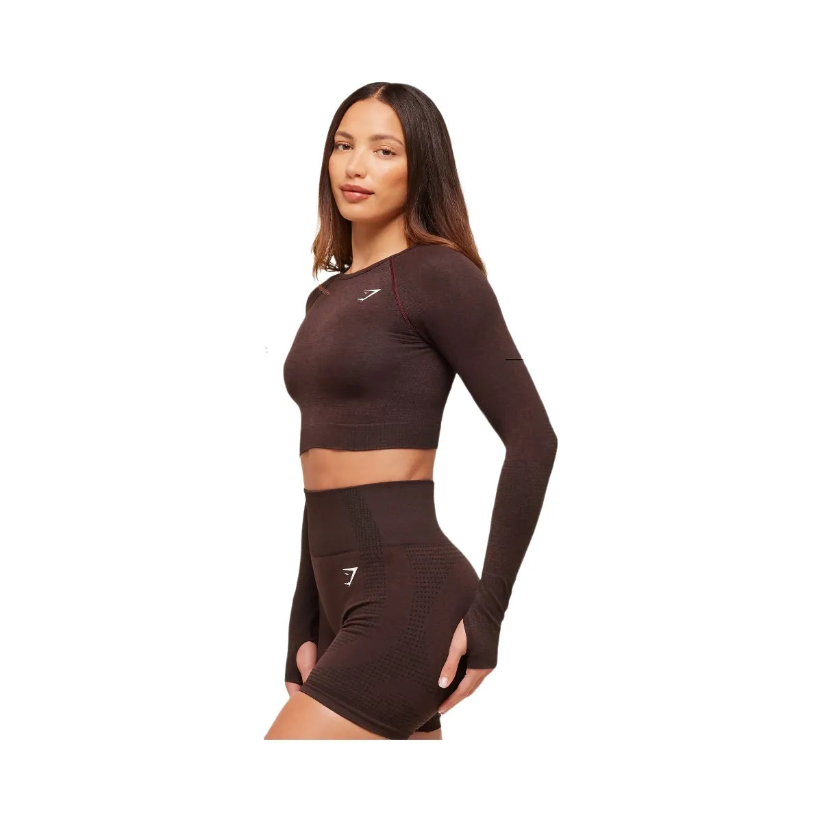 Gymshark Vital Crop Top - Rich Maroon/Marl
