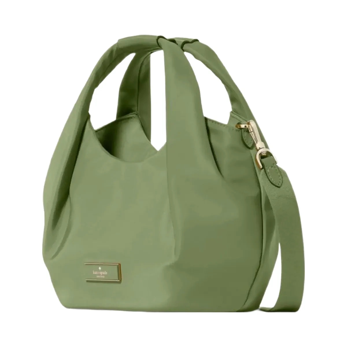 Kate Spade Carter Nylon Small Pleated Crossbody Cedar Stand