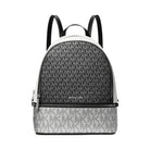 Michael Kors Rhea Medium Metallic Signature Logo Backpack Black