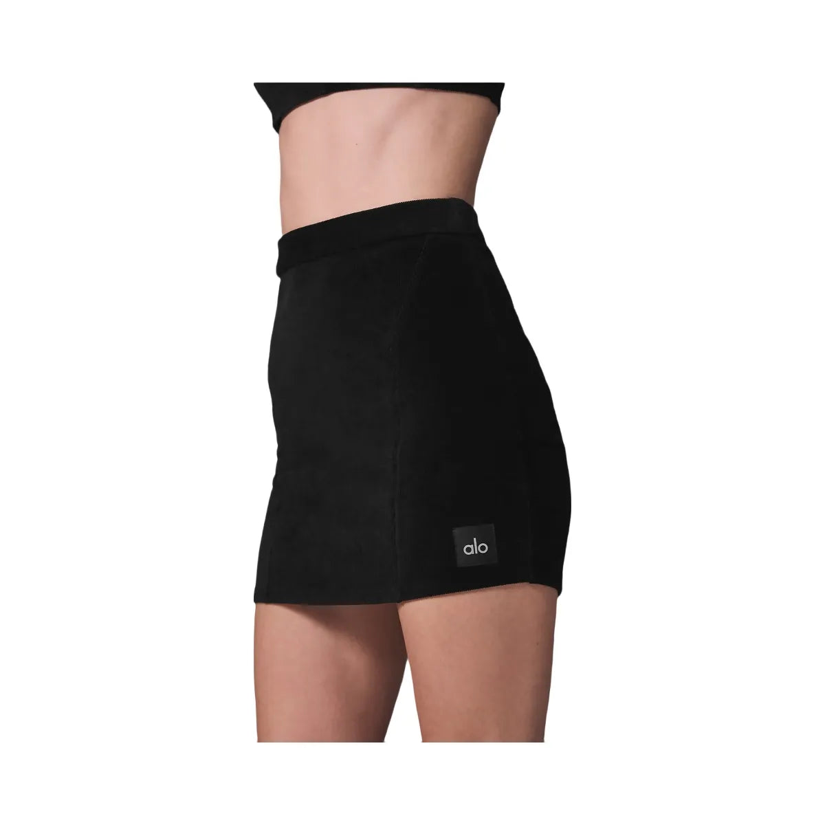 Alo Women's Micro Corduroy Winter Break Mini Skirt - Black