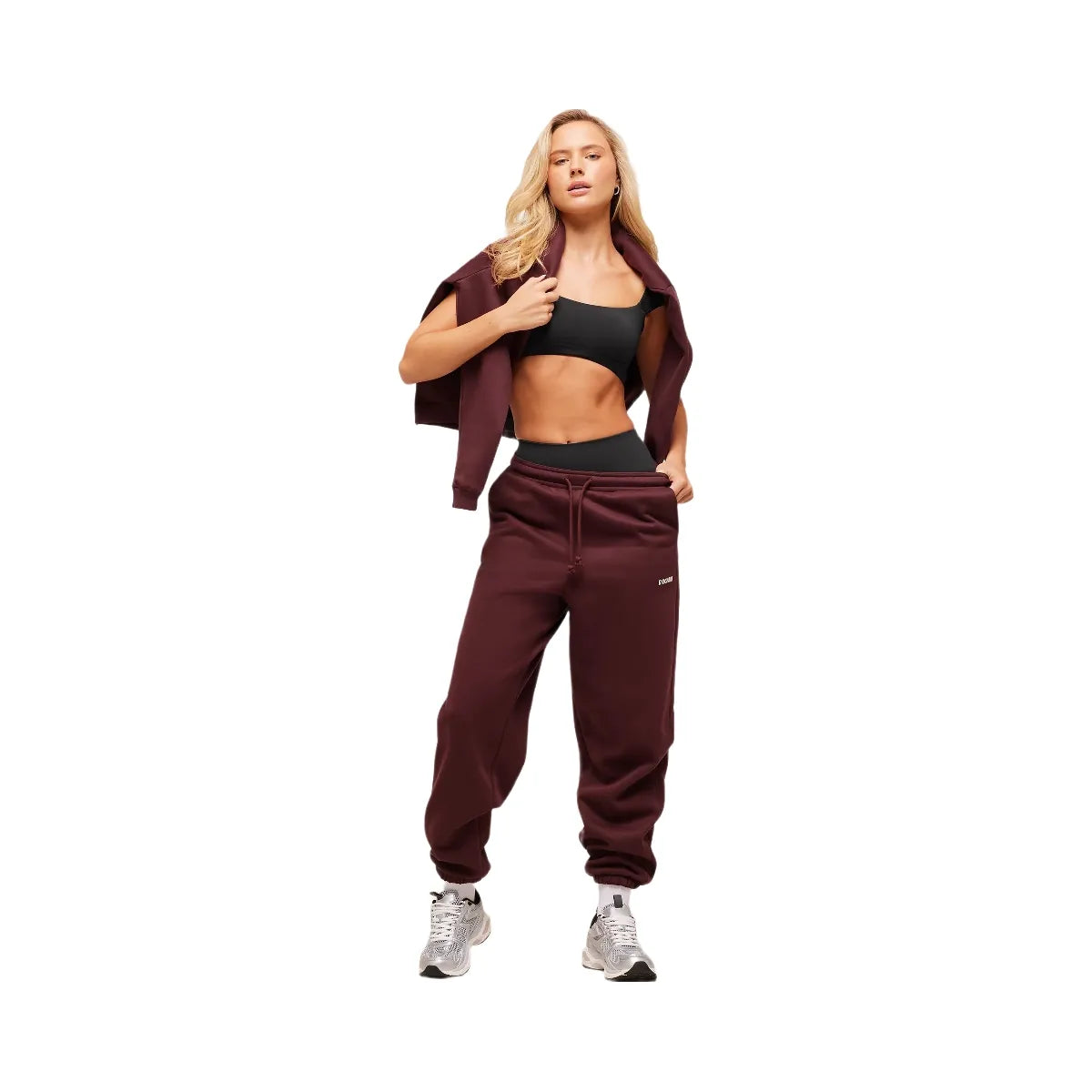 Gymshark Cosy Luxe Cuffed Joggers - Rich Maroon
