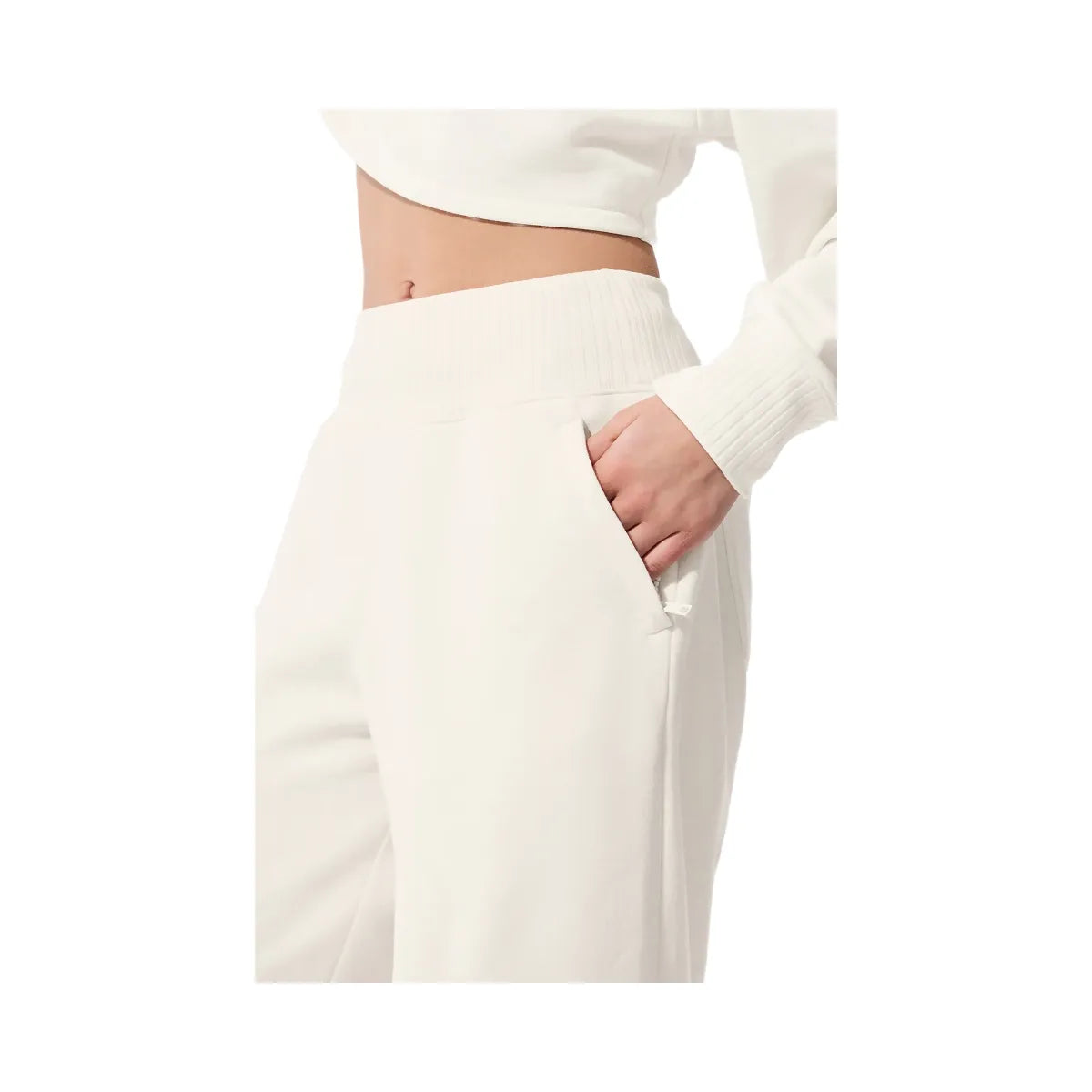 Alo Women's Serenity Wide Leg Sweatpant - Ivory