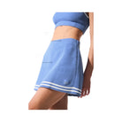 Alo Women's Tennis Club Sweater Knit Skirt - Crystal Clear Blue/White
