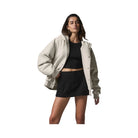 Alo Women's Select Hooded Bomber Jacket - Bone