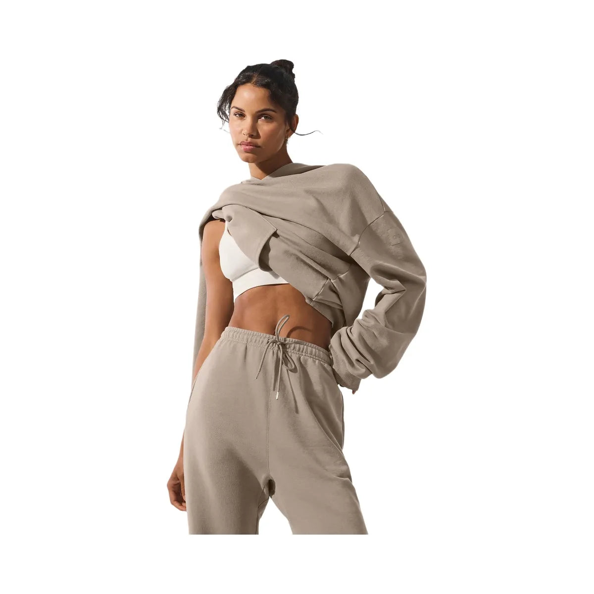 Alo Women's Chill Vintage Wash Hoodie - Gravel Wash