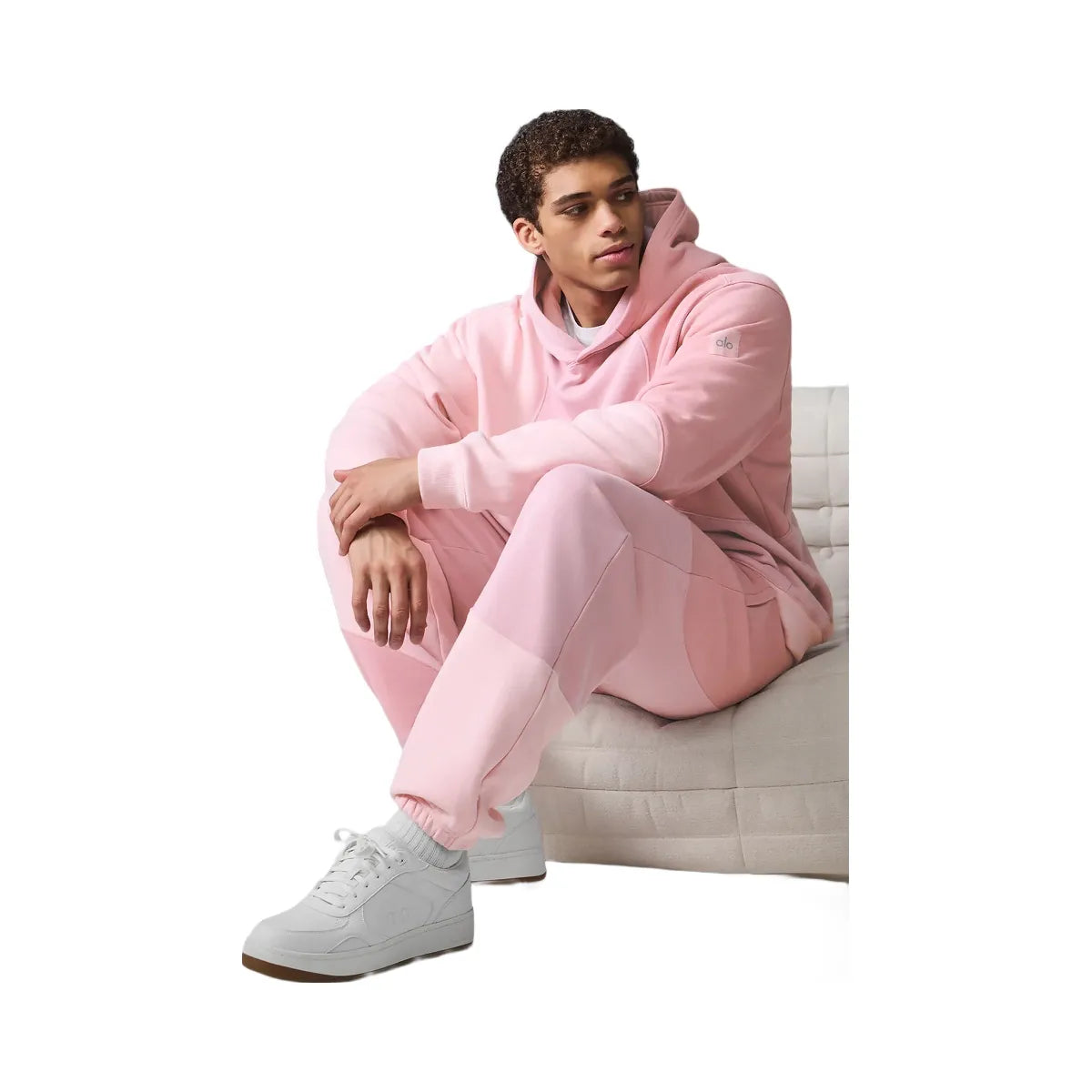 Alo Men's Make Waves Sweatpant - Sunset Pink Tonal