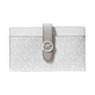 Michael Kors Greenwich Medium Signature Logo Wallet Optic White
