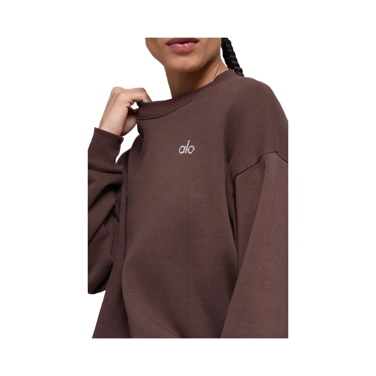 Alo Women's Accolade Crew Neck Pullover - Brownstone