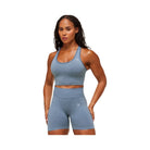 Gymshark Lift Seamless Shelf Midi Tank - Worn Blue/Peri Blue Marl