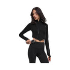 Alo Women's Seamless Two Tone Rib Jacket - Black