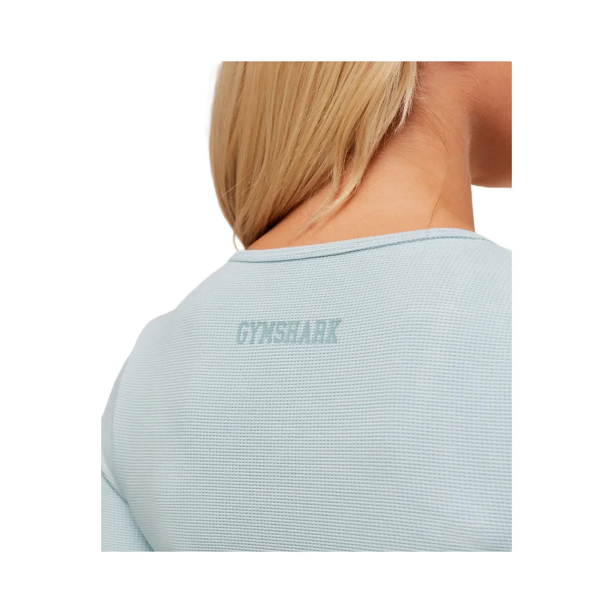 Gymshark Waffle Long Sleeve Top - Smoke Blue