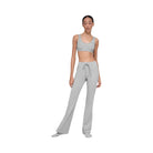 Alo Women's soft Center Stage Bra - Athletic Heather Grey