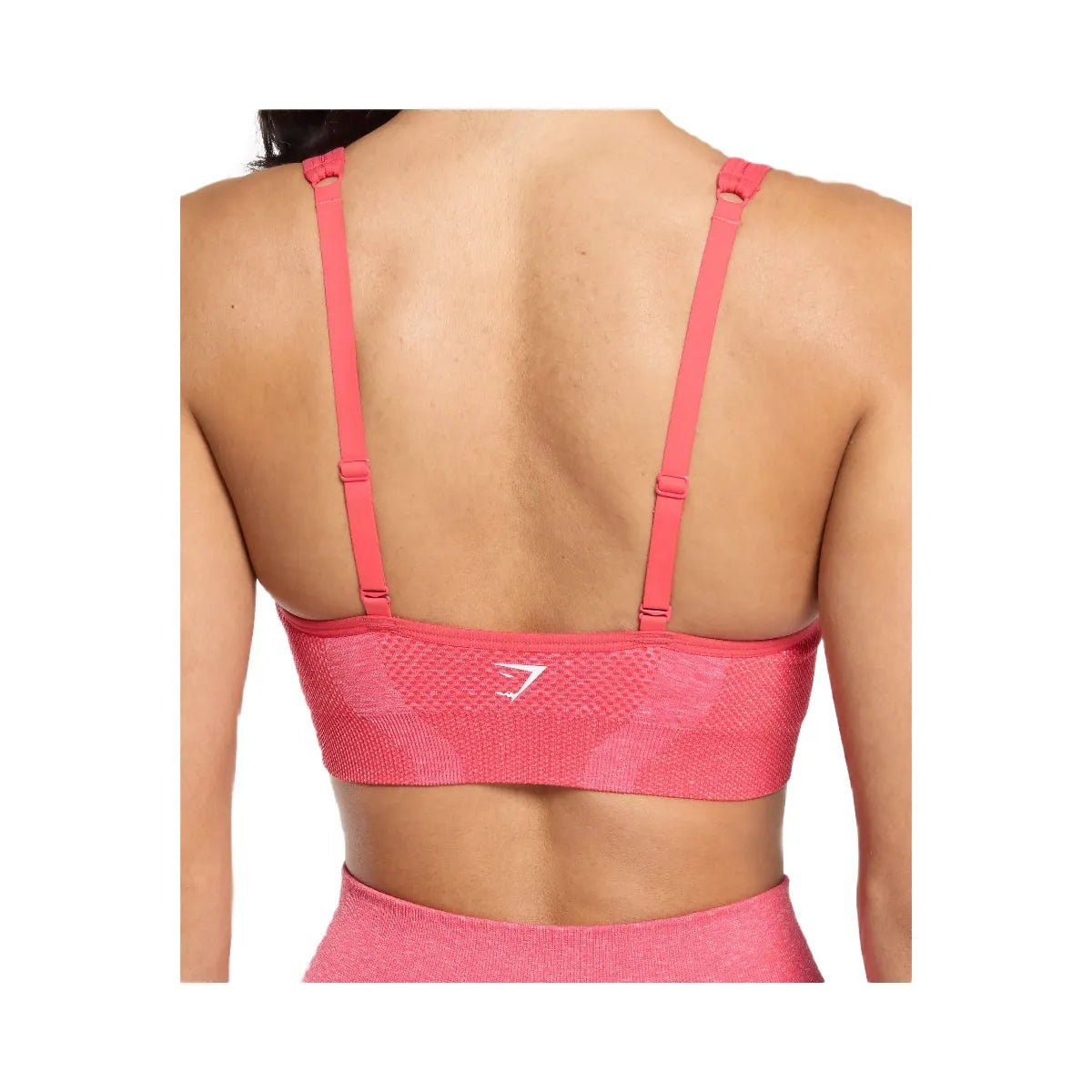 Gymshark Vital V Neck Sports Bra - Coral Red/Marl