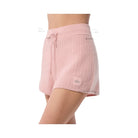 Alo Women's Cashmere High-Waist Plush Waffle Short - Pink Quartz
