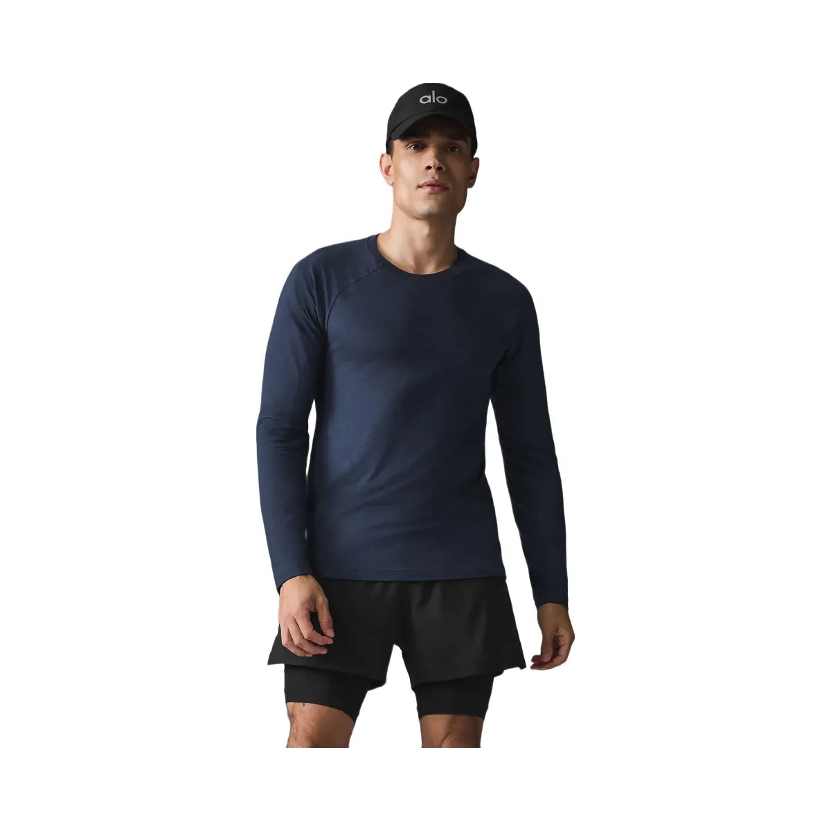 Alo Men's Triumph Long Sleeve Tee - Navy
