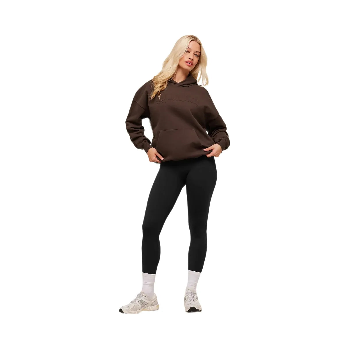 Gymshark Embossed Graphic Oversized Hoodie - Archive Brown