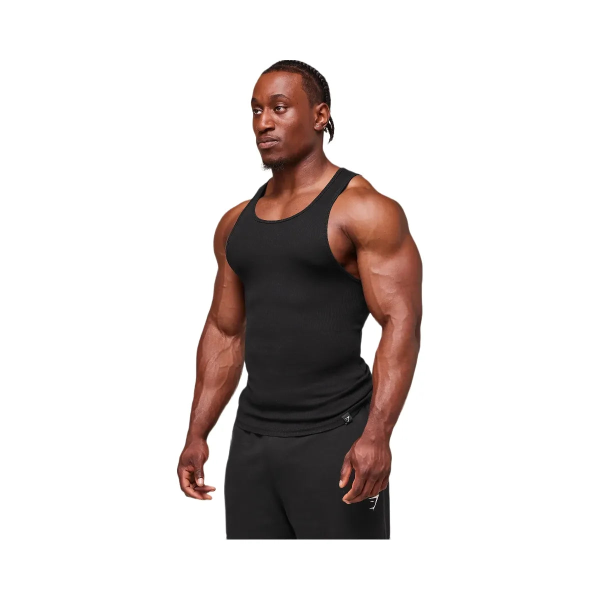 Gymshark Ribbed Tank 3pk - White/Black/Stone Grey Marl