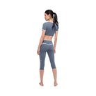 Alo Women's Airbrush High-Waist Race Pace Capri - Bluestone/White