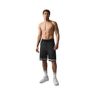 Alo Men's 7" Sports Club Sweater Knit Basketball Short - Black