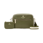 Kate Spade Emma Colorblock Pebbled Leather Large Crossbody Enchanted Green Multi